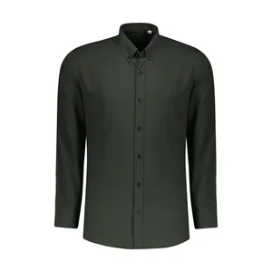 پیراهن آستین بلند مردانه دیورسو مدل آکسفورد رنگ سبز