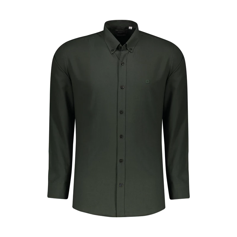 پیراهن آستین بلند مردانه دیورسو مدل آکسفورد رنگ سبز