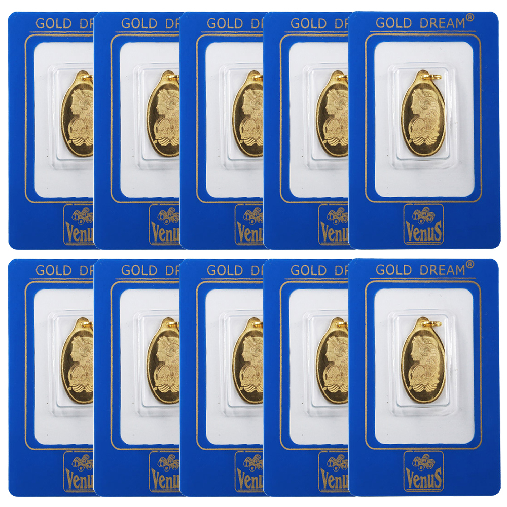 شمش طلا 18 عیار مدل 1403 مجموعه 10 عددی