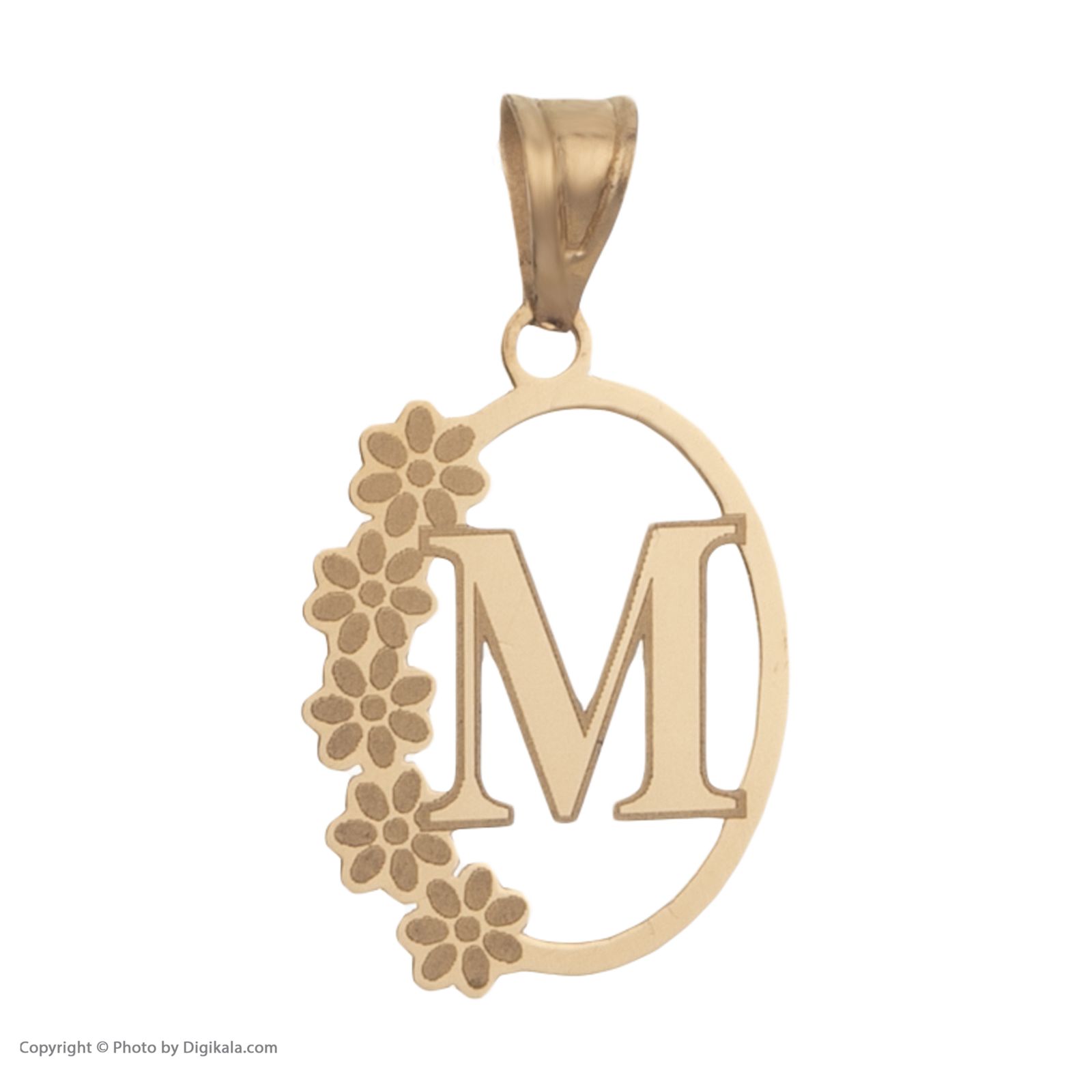 آویز گردنبند طلا 18 عیار زنانه مایا ماهک مدل MM1179 طرح حرف لاتین M -  - 2