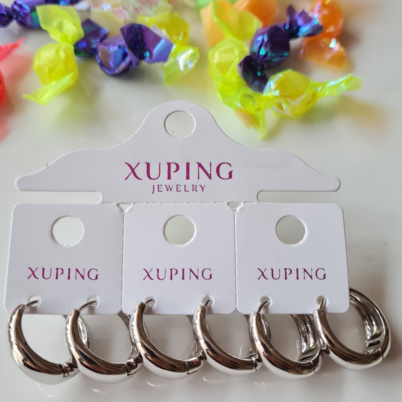 گوشواره زنانه ژوپینگ مدل حلقه ای پهن