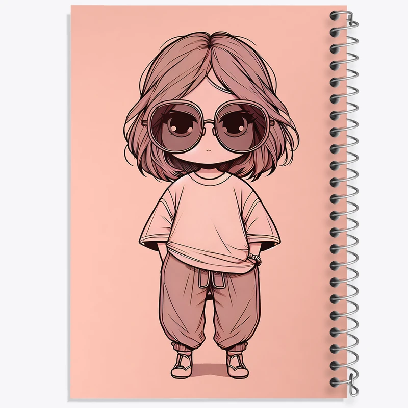 دفتر شطرنجی 50 برگ خندالو طرح دخترانه کد N5586