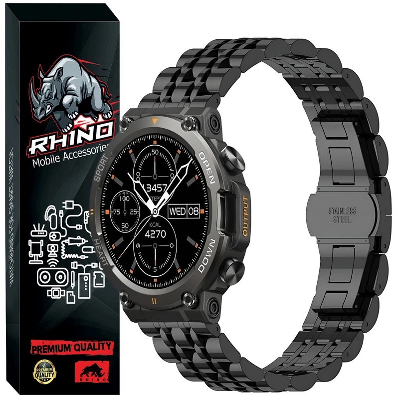 بند راینو مدل 7Bead مناسب برای ساعت هوشمند اسمارت واچ T45i 22MM