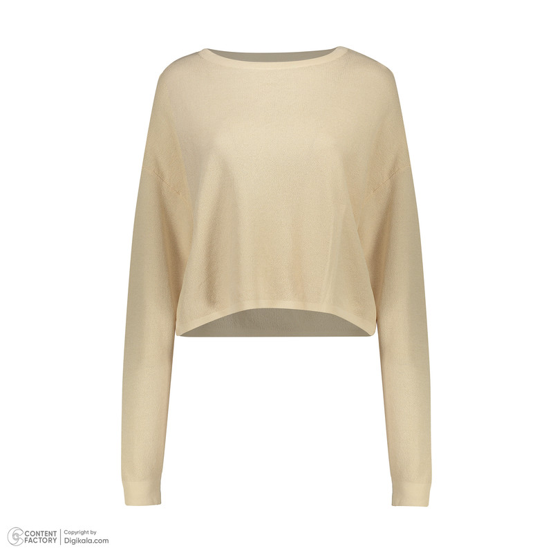 پلیور یقه گرد زنانه مدل آندیا کد 2054 رنگ کرم