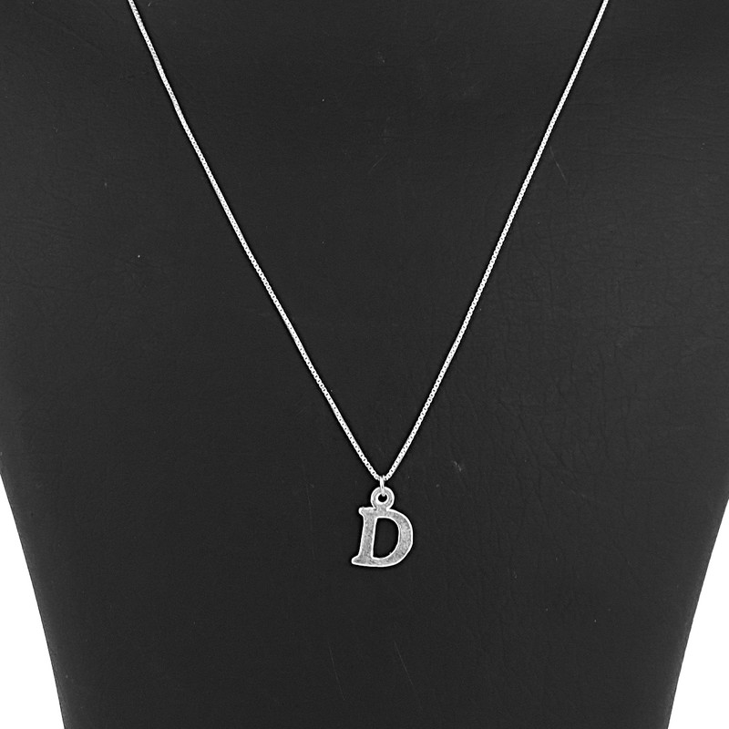 آویز گردنبند نقره گالری عزیزی طرح D مدل gz15246 آویز گردنبند نقره گالری عزیزی طرح D مدل gz15246