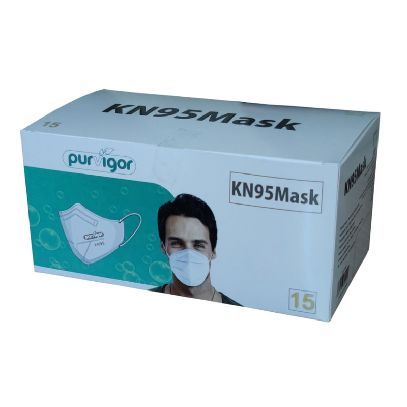ماسک تنفسی پرویگور مدل KN95 کد 1 بسته 15 عددی