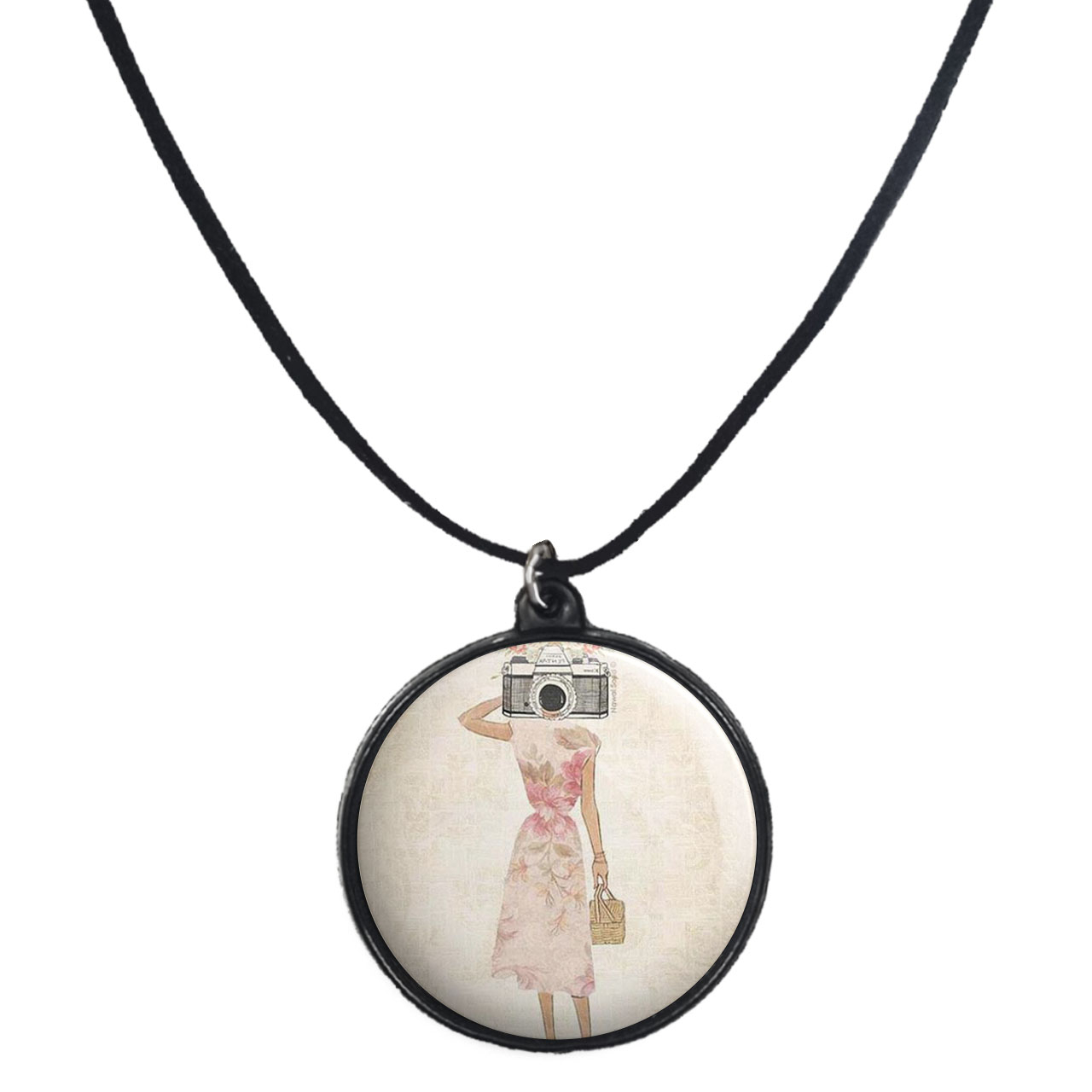 گردنبند پرمانه طرح عکاس کد pmb.5214 مدل دو طرفه