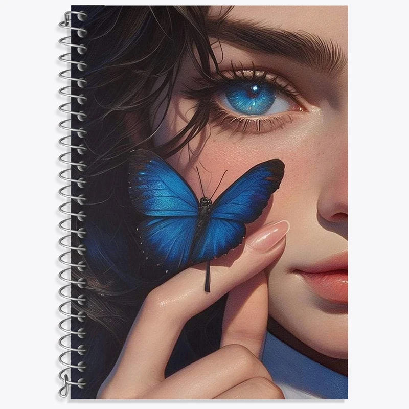 دفتر زبان 50 برگ خندالو مدل سه خط طرح دخترانه کد N1602