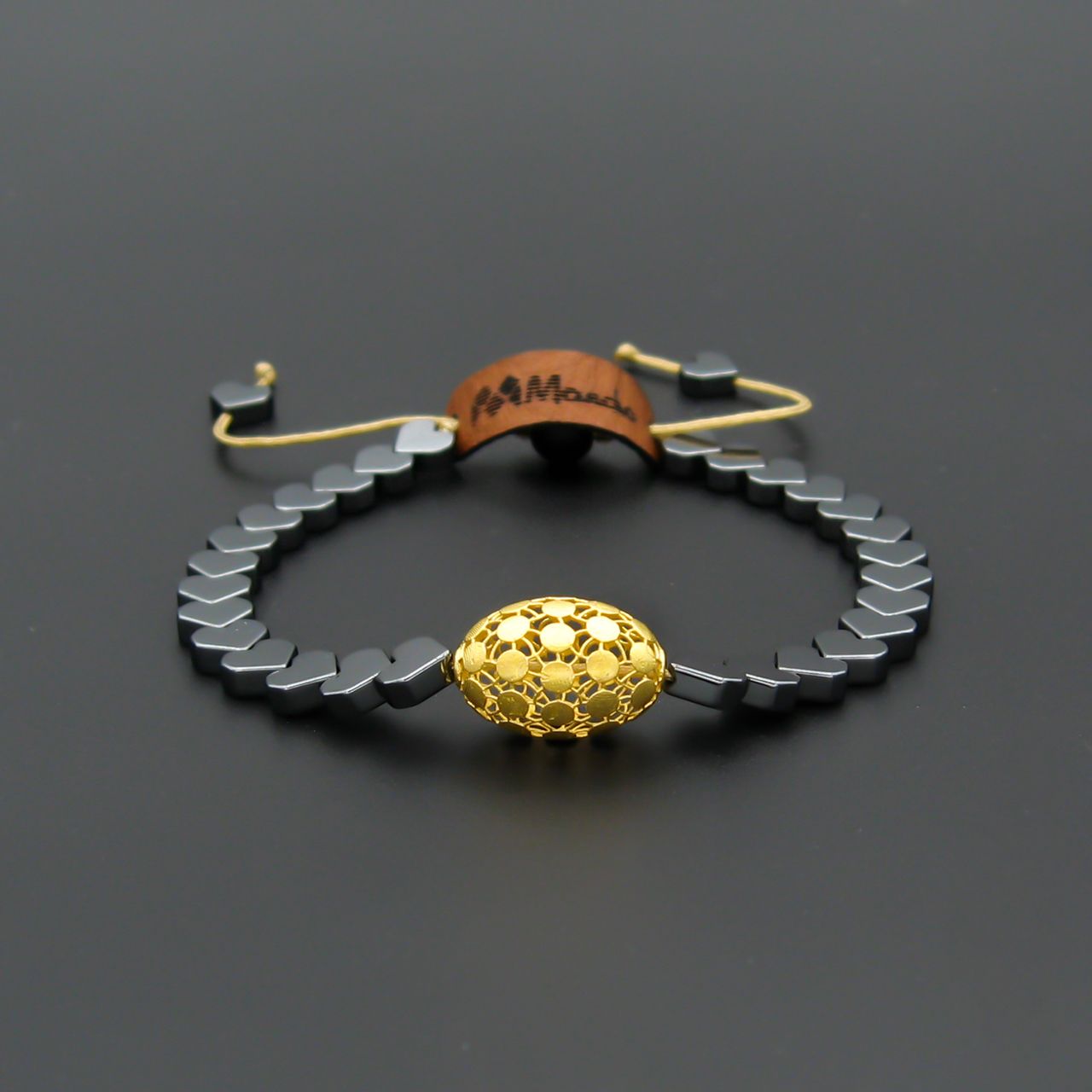 دستبند طلا 18 عیار زنانه مانچو مدل قلب کد bfg215 -  - 6