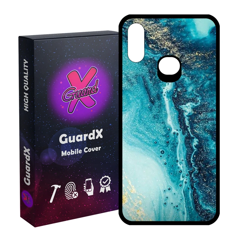 کاور گارد ایکس طرح آبی مدل Glass10402 مناسب برای گوشی موبایل سامسونگ Galaxy A10s