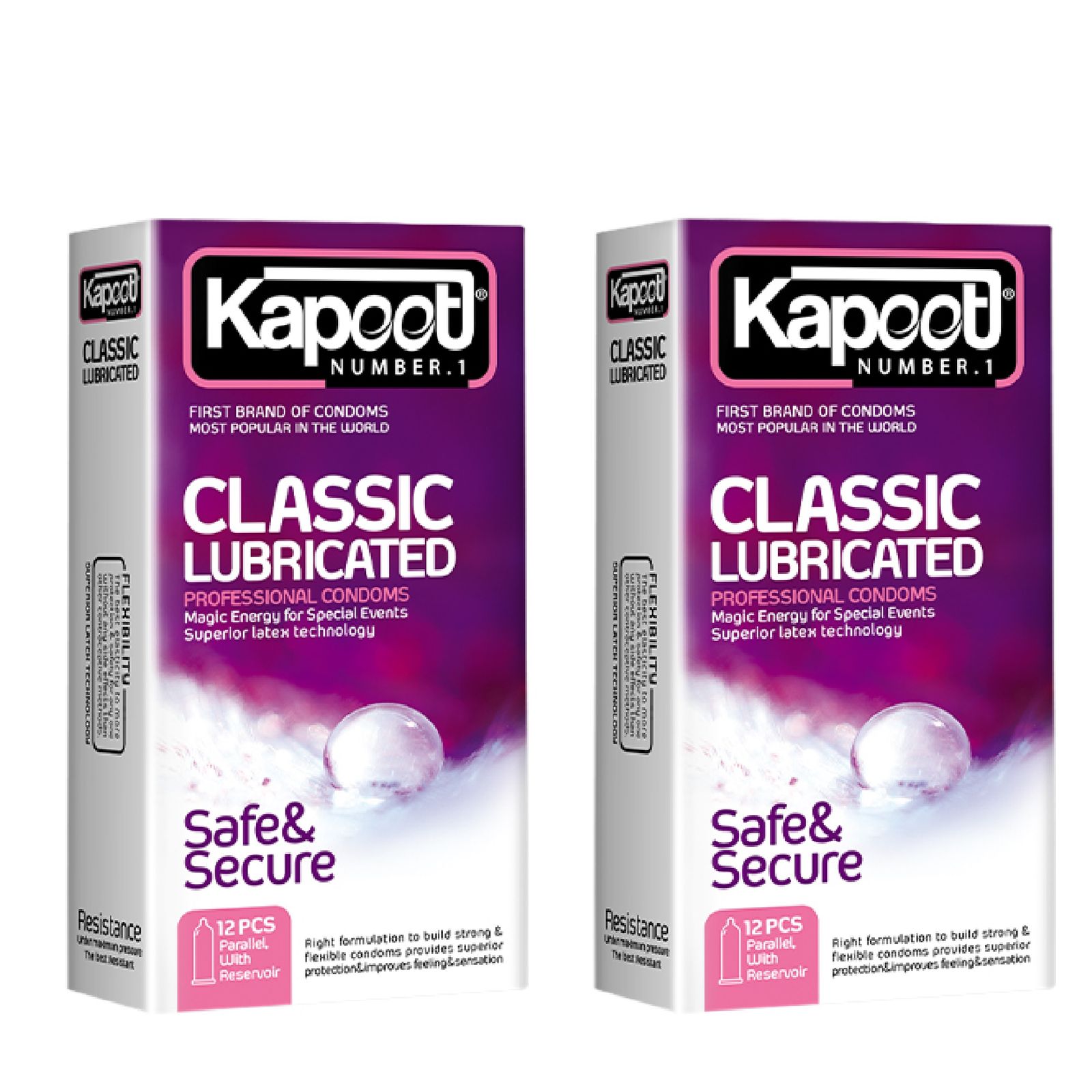 کاندوم کاپوت مدل Classic Lubricated مجموعه 2 عددی -  - 1