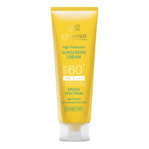 کرم ضدآفتاب بی‌رنگ سینره مدل SPF60 مناسب انواع پوست، حجم 50 میلی‌لیتر
