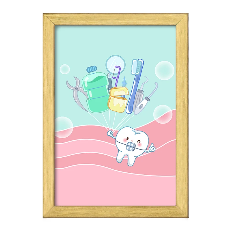 تابلو خندالو طرح دندان و دندان پزشکی کودکانه کد 36717