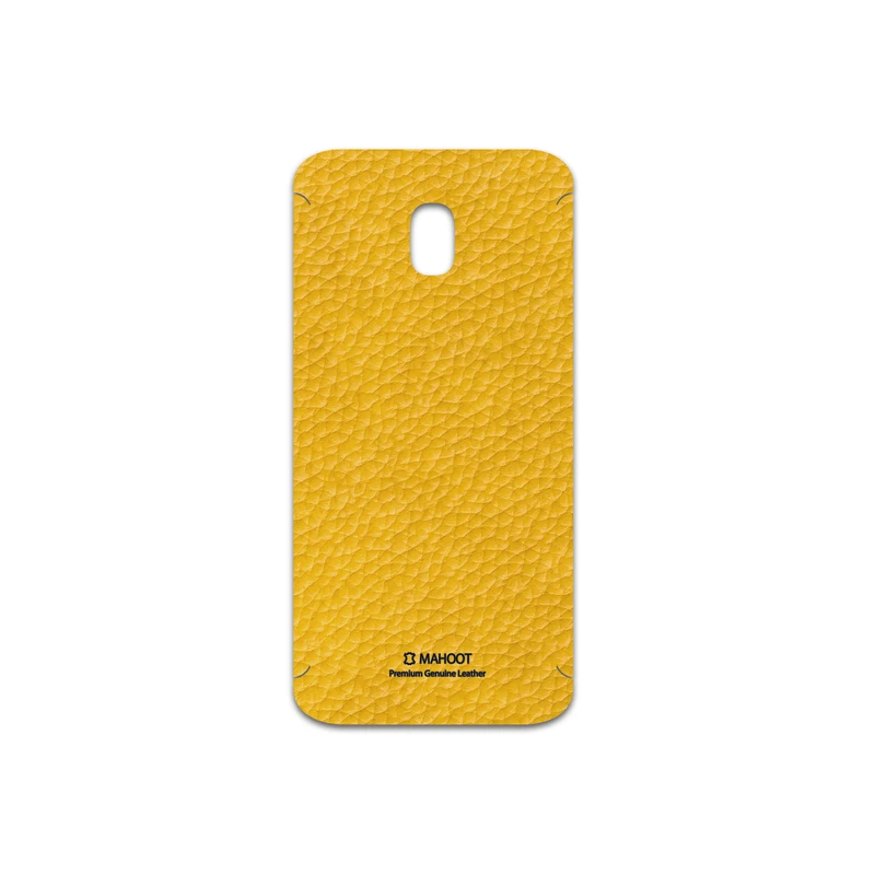 برچسب پوششی ماهوت مدل Mustard-Leather مناسب برای گوشی موبایل سامسونگ Galaxy J3 2017