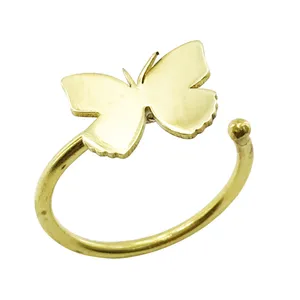 بند انگشتی زنانه گالری عزیزی طرح پروانه مدل 15755