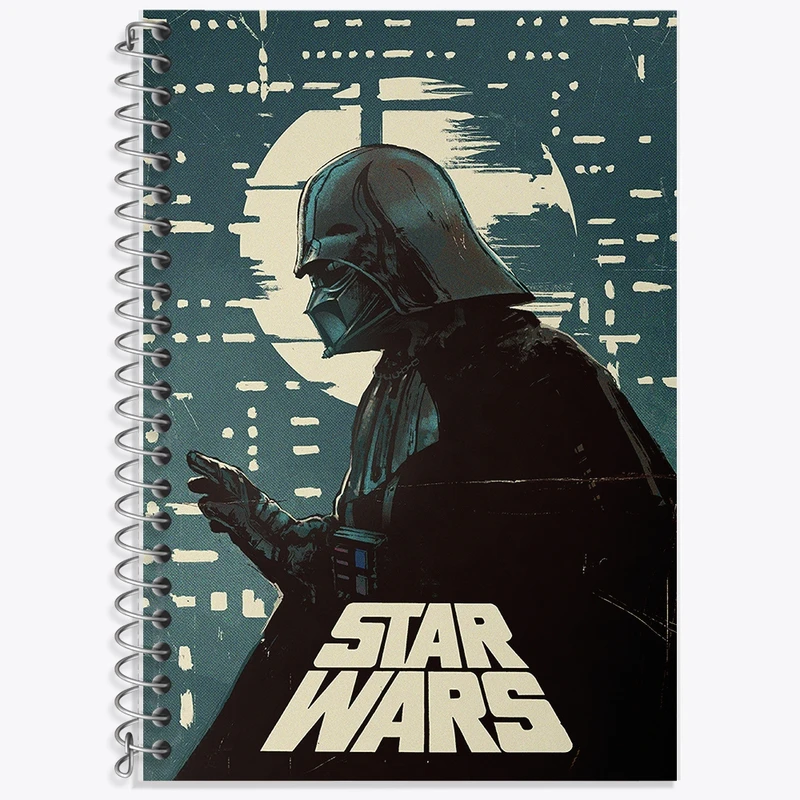 دفتر زبان 50 برگ خندالو مدل دو خط طرح جنگ ستارگان (Star Wars) کد F1770