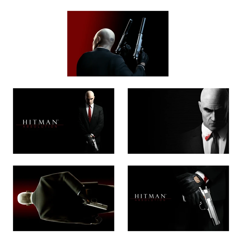 استیکر لپتاپ طرح هیتمن کد 0162 مجموعه 5 عددی