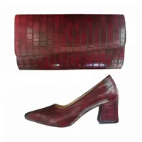 ست کیف و کفش زنانه مدل لودشکا سنگی