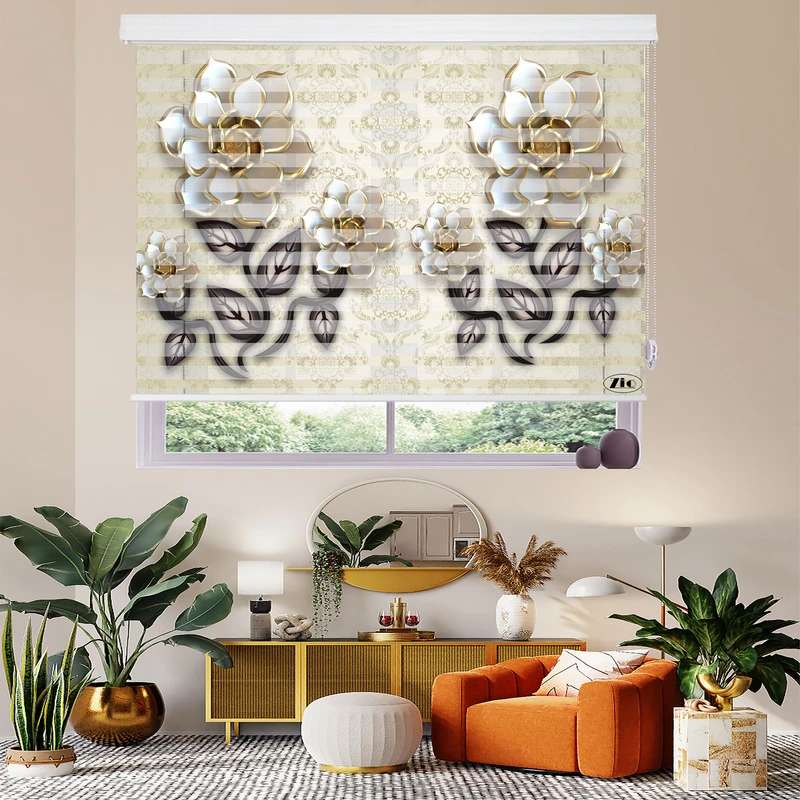 پرده زبرا زیو مدل 3D-1092 سایز 100x150 سانتی متر