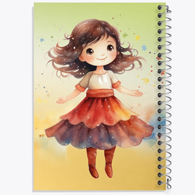 دفتر شطرنجی 50 برگ خندالو طرح دخترانه کد N2208