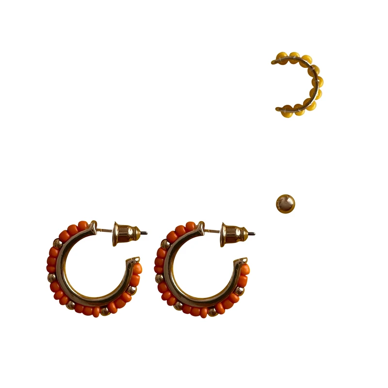 پیرسینگ گوش زنانه اکسسورایز مدل AE1189-010 مجموعه 4 عددی