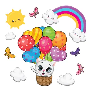 استیکر دیواری کودک تُکتم مدل بالن کد 23 مجموعه 10 عددی