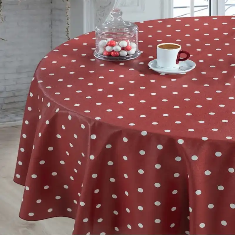 رومیزی رزین تاژ طرح خالدار مدل گرد کد 140