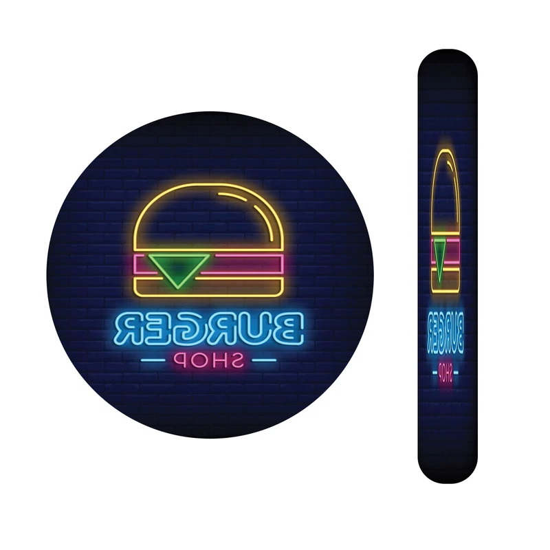 آینه آرایشی جیبی مدل  برگر کد 526  به همراه سوهان ناخن