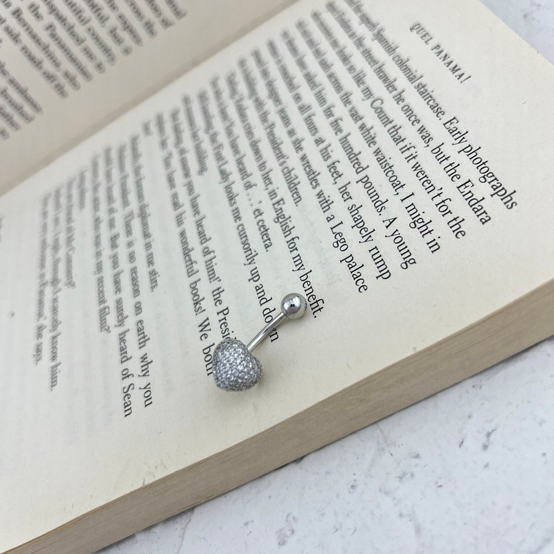 پیرسینگ ناف زنانه مدل قلب کد P4644 پیرسینگ ناف زنانه مدل قلب کد P4644