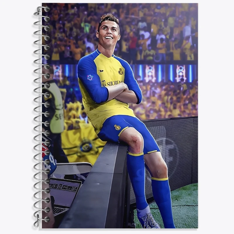 دفتر زبان 50 برگ خندالو مدل دو خط طرح کریستیانو رونالدو کد F302