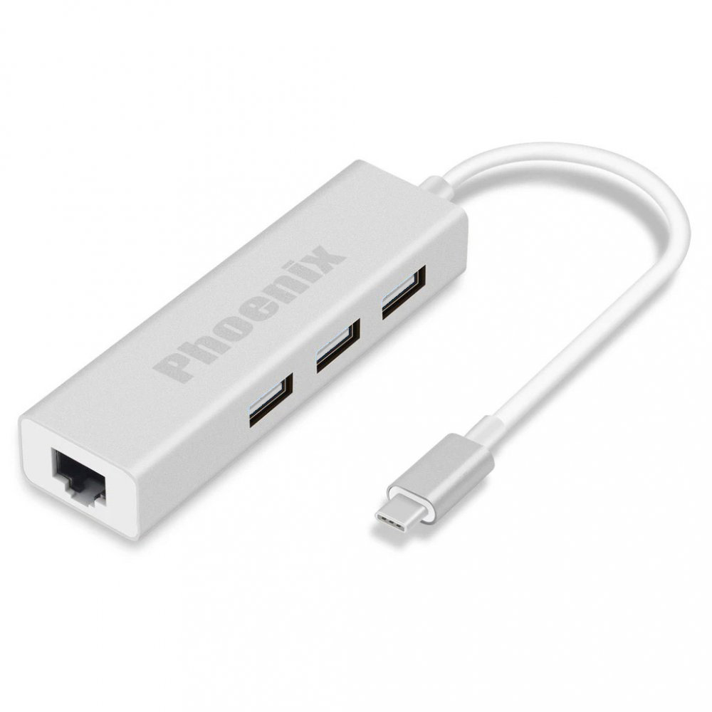 هاب 4 پورت USB-C به USB 2.0/Ethernet  فونیکس مدل H-1819