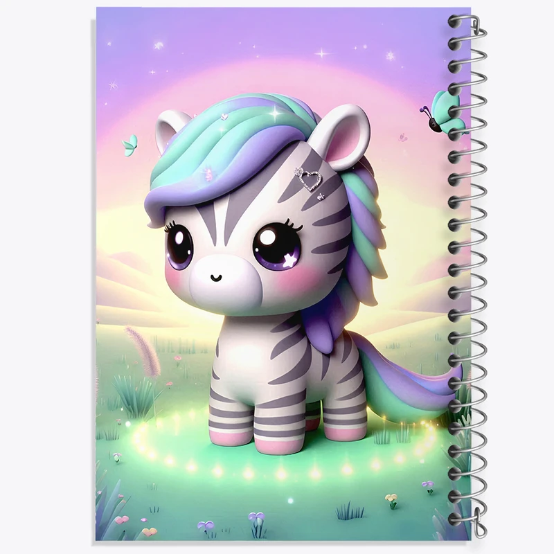 دفتر مشق 100 برگ خندالو طرح گورخر کیوت کد F5446