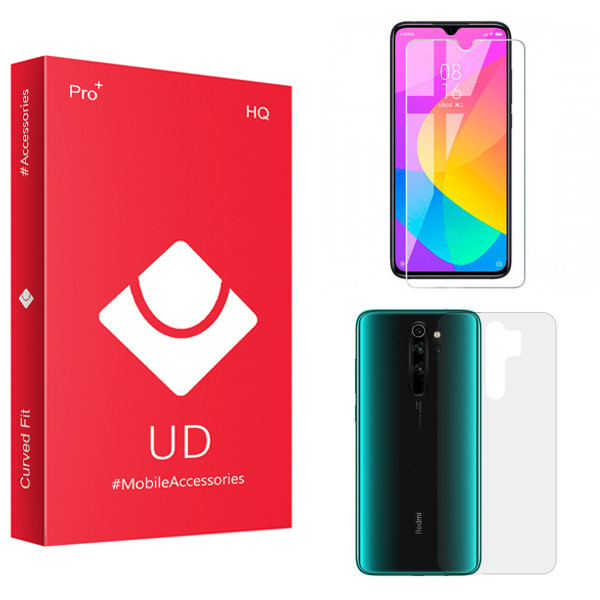 محافظ صفحه نمایش یو دی مدل HQ مناسب برای گوشی موبایل شیائومی Redmi Note 8 Pro به همراه محافظ پشت گوشی
