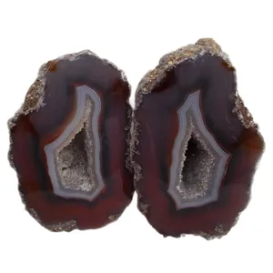 سنگ راف عقیق کد RS826 مجموعه 2 عددی