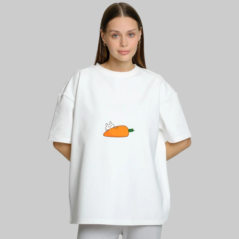 تی شرت زنانه مدل پنبه دورو طرح جوجه