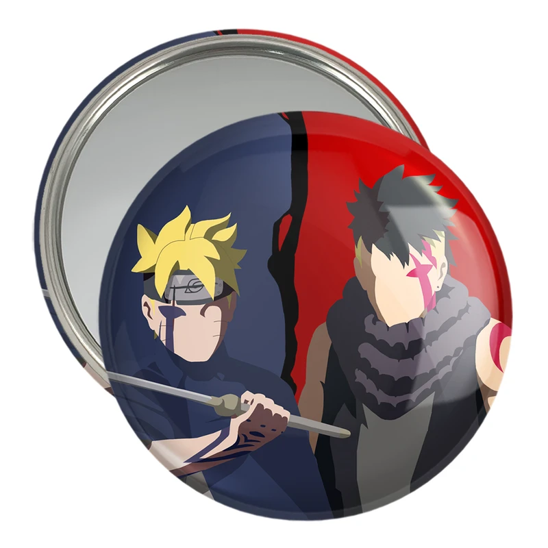 آینه جیبی خندالو مدل بوروتو اوزوماکی و کاواراگی انیمه بوروتو Boruto کد 15738