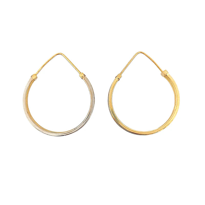 گوشواره طلا 18 عیار زنانه طلا و جواهرسازی افرا مدل حلقه ای 266