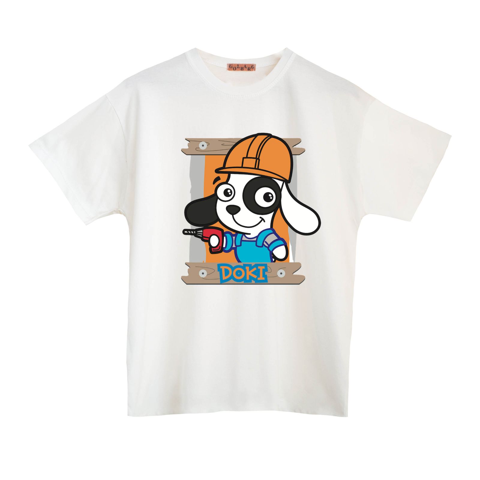 تی شرت آستین کوتاه  بچگانه مدل سگ دوکی رنگ سفید -  - 1