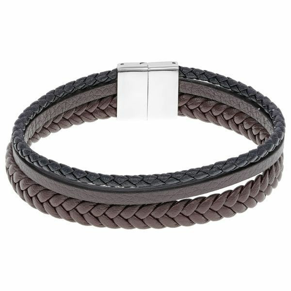 دستبند مردانه مدل چرم سه لایه دستبند مردانه مدل چرم سه لایه