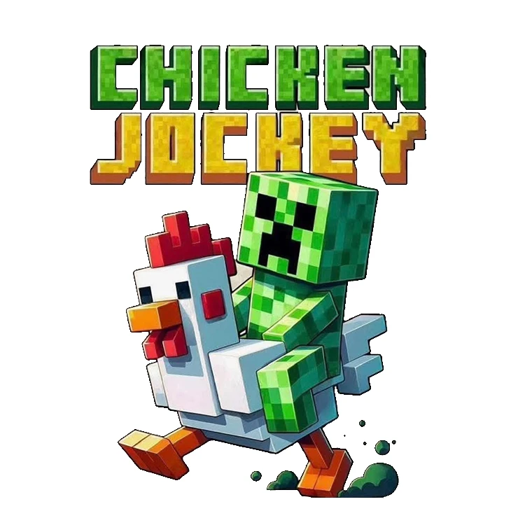 استیکر پارچه و لباس پاد آفرین مدل مرغ ماینکرافتی کد 1786