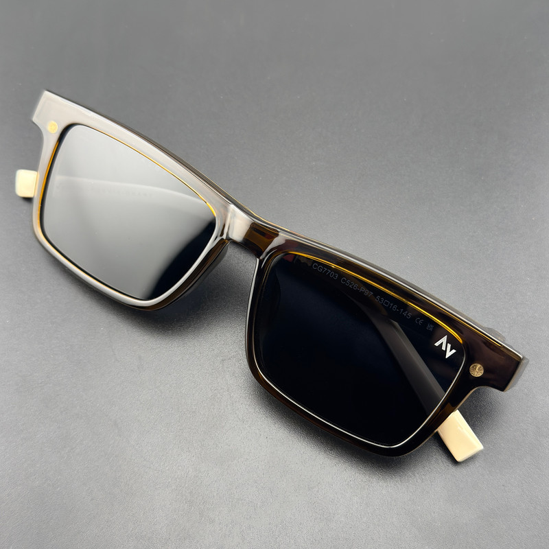 فریم عینک طبی آلبرت وگ مدل CG7703C526P97 Polarized Double Switch مناسب برای انواع صورت به همراه کاور آفتابی