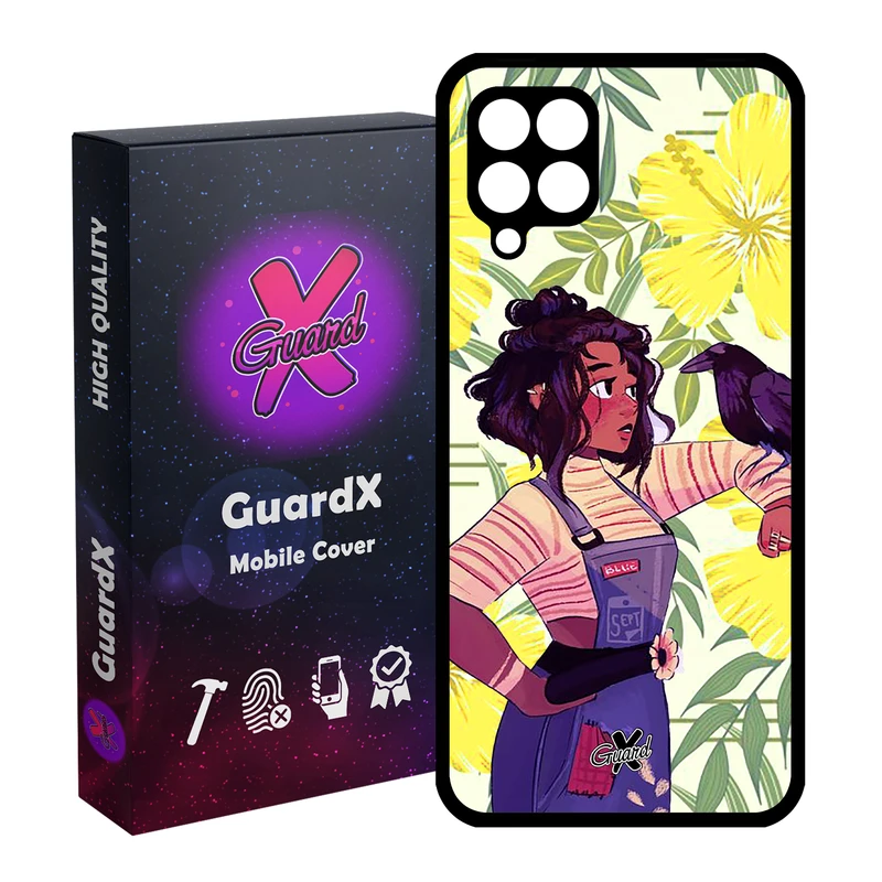 کاور گارد ایکس طرح دختر مدل Glass10337 مناسب برای گوشی موبایل سامسونگ Galaxy A12