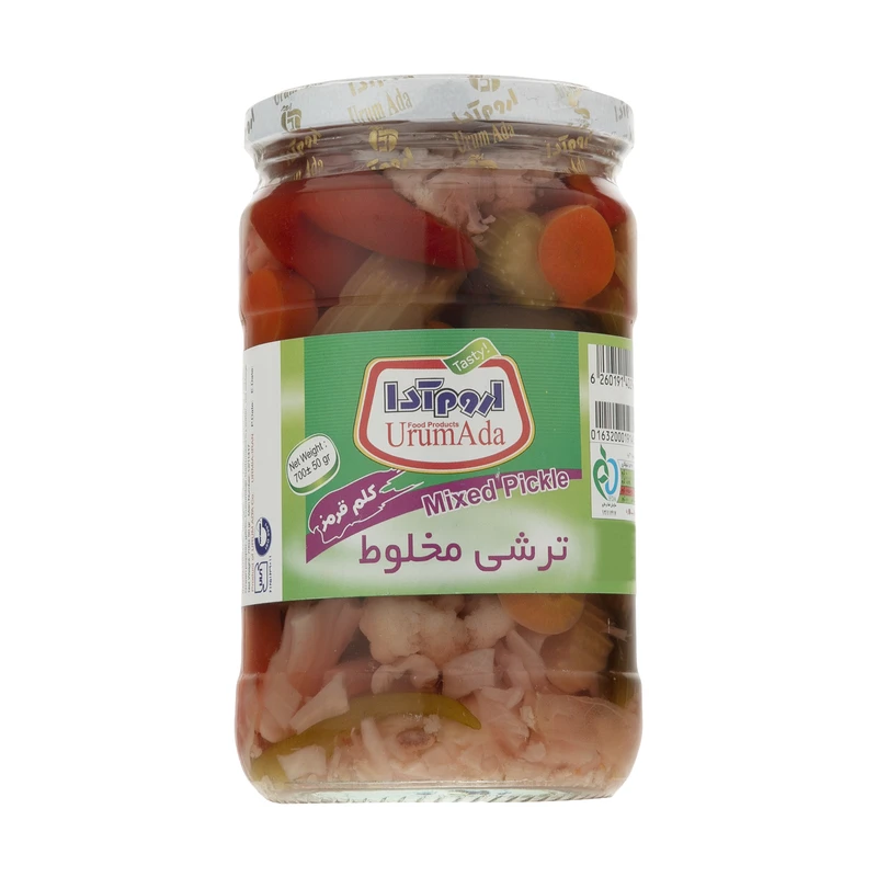 ترشی مخلوط شور با کلم قرمز اروم آدا - 700 گرم 