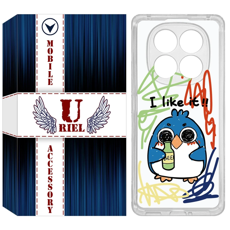 کاور یوریل مدل Clear کد 23 طرح جوجه نقاش مناسب برای گوشی موبایل شیائومی Redmi Note 14 Pro 4G / Poco X7