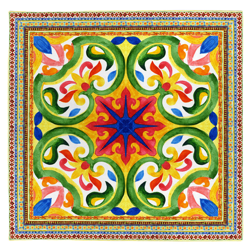 رومیزی طرح کاشی کد 980