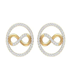  گوشواره طلا 18 عیار زنانه قیراط طرح دایره کد GH700