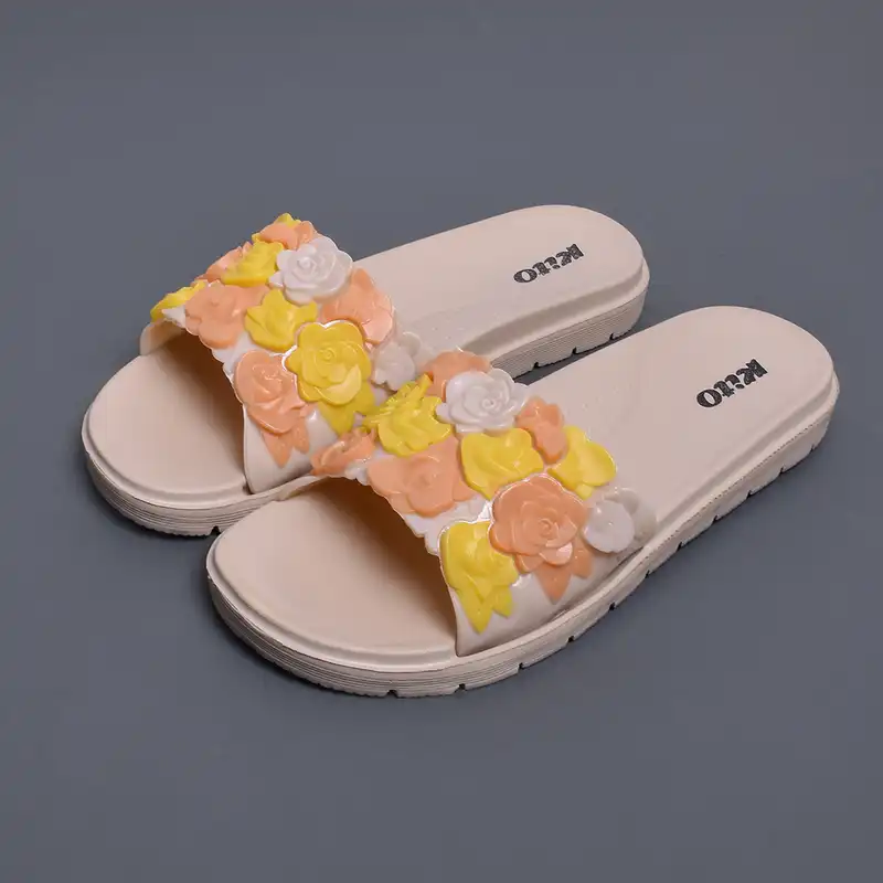 دمپایی زنانه کیتو مدل گل برجسته کد NCF.2438