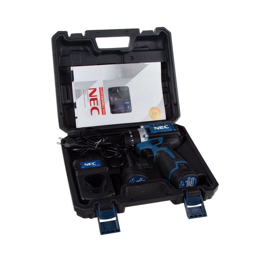 دریل پیچ گوشتی شارژی ان ای سی مدل NEC 1515