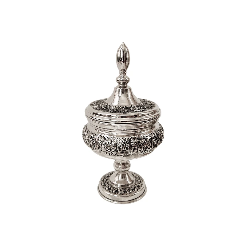 قندان قلمزنی مدل غزل گل کد  ZH431.1