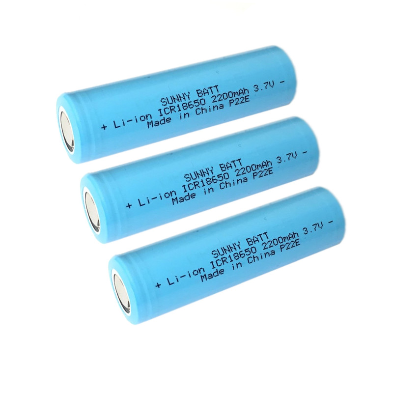 باتری لیتیوم یون قابل شارژ سانی بت کد 4C_18650- p22eظرفیت 2200 میلی آمپرساعت مجموعه 3 عددی